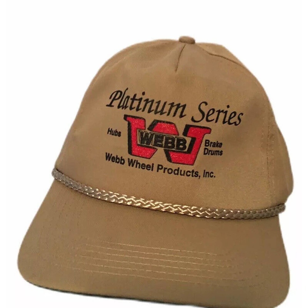 Webb Platinum Series Hat Cap Wheel Products Hubs Brakes Drums Spellout Logo Rope